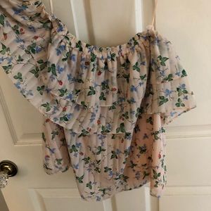 Off the shoulder pleated top